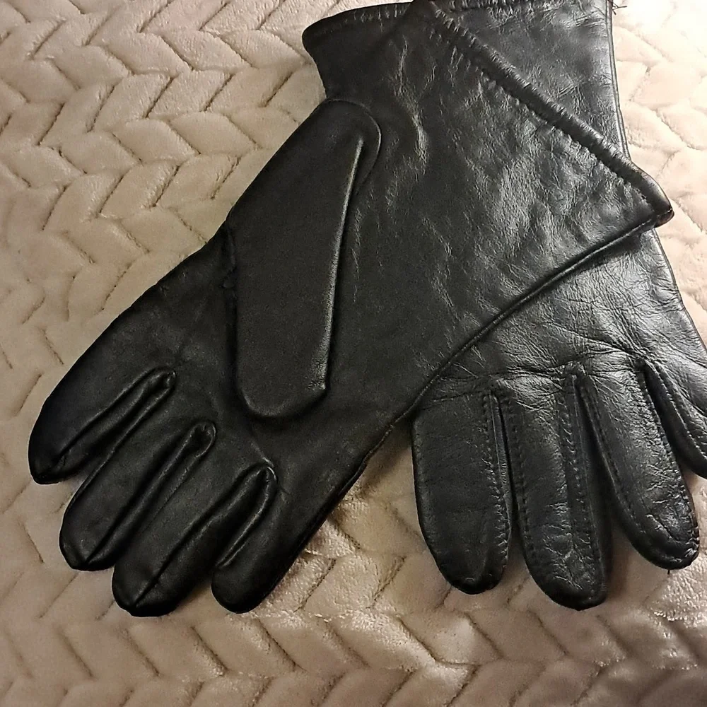 Samco Unisex Black Leather Dress Gloves Size 9